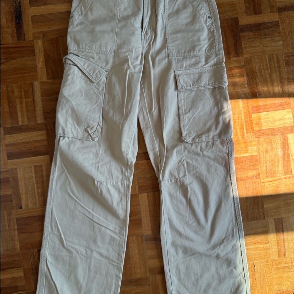 Bershka Cream Cargo Pants